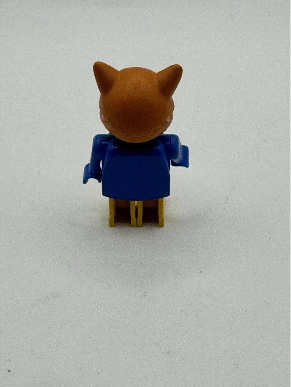LEGO Fabuland Cat Figure 3637 Orange Head Blue Torso Yellow Legs Vintage 1980s